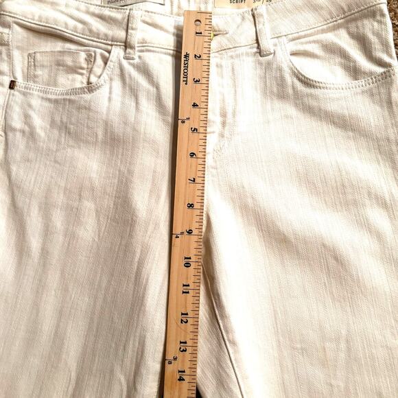 Pilcro & the Letterpress Straight Fit Mid Rise Cream Ivory Jeans Women's Size 29 - Picture 5 of 8